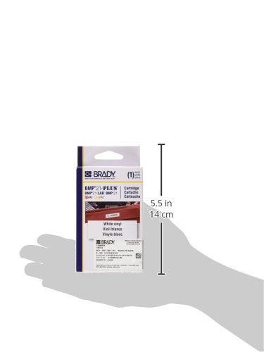 Brady Authentic (M21-250-595-WT) All-Weather Vinyl Label for Indoor/Outdoor ID, Lab and Equipment