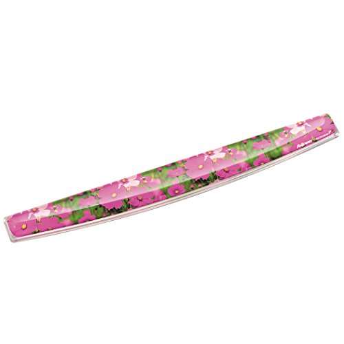 Fellowes Photo Gel Keyboard Wrist Rest with MICROBAN - Pink Flowers (9179101)