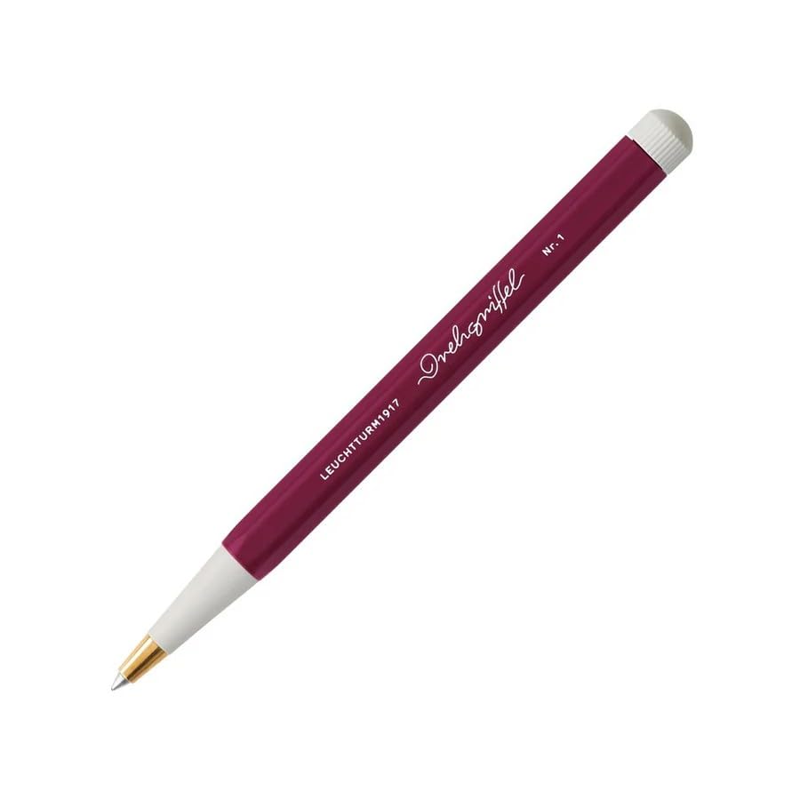 LEUCHTTURM1917 - Drehgriffel Writing Pen (Port Red) - Ballpoint Pen with Royal Blue Ink Included