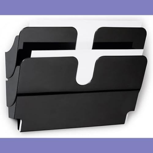 Durable FlexiPlus 2 1709014060 Literature Holder with 2 Compartments A4 Landscape - Black