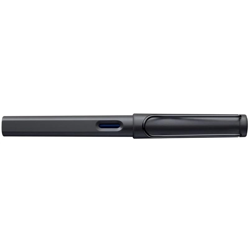 Lamy Safari Fountain Pen, Medium Nib + 5 Black Ink Cartridges (Matte Black)