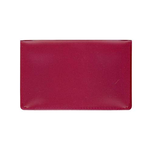 StoreSMART - Metallic Maroon Folding Business Card Holders - 50 Pack - Polypropylene Plastic