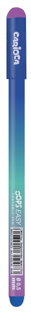 Carioca Oops Easy Erasable Pens Assorted Colours | Box of 6 Erasable Pens with Thermo-Sensitive Ink