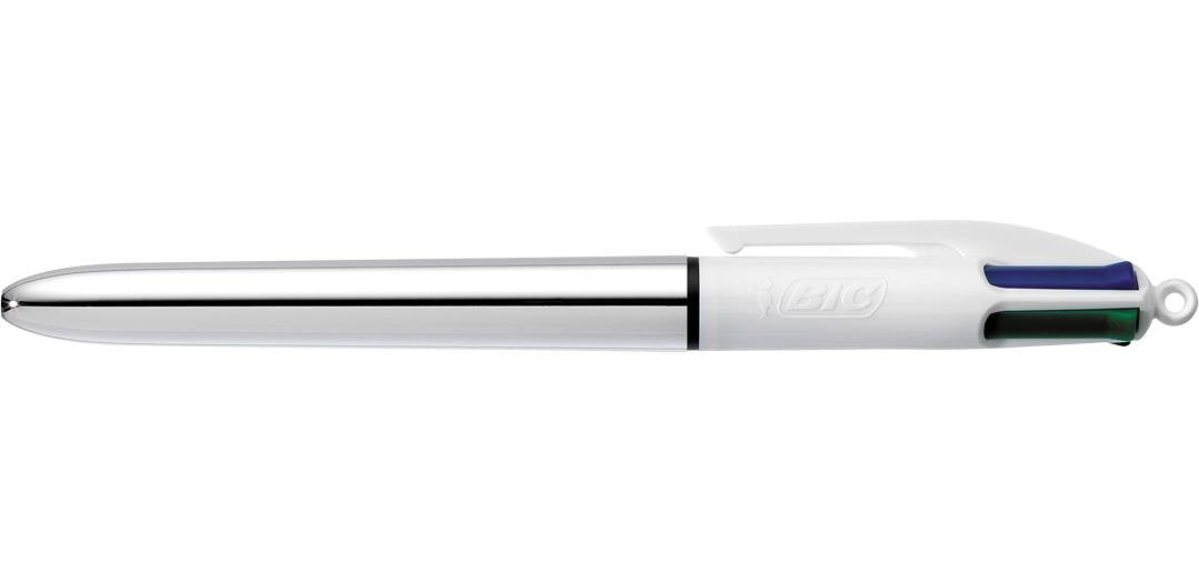 BIC 4 Colours Shine Retractable Ballpoint Pen Black/Blue/Red/Green (Pack of 12