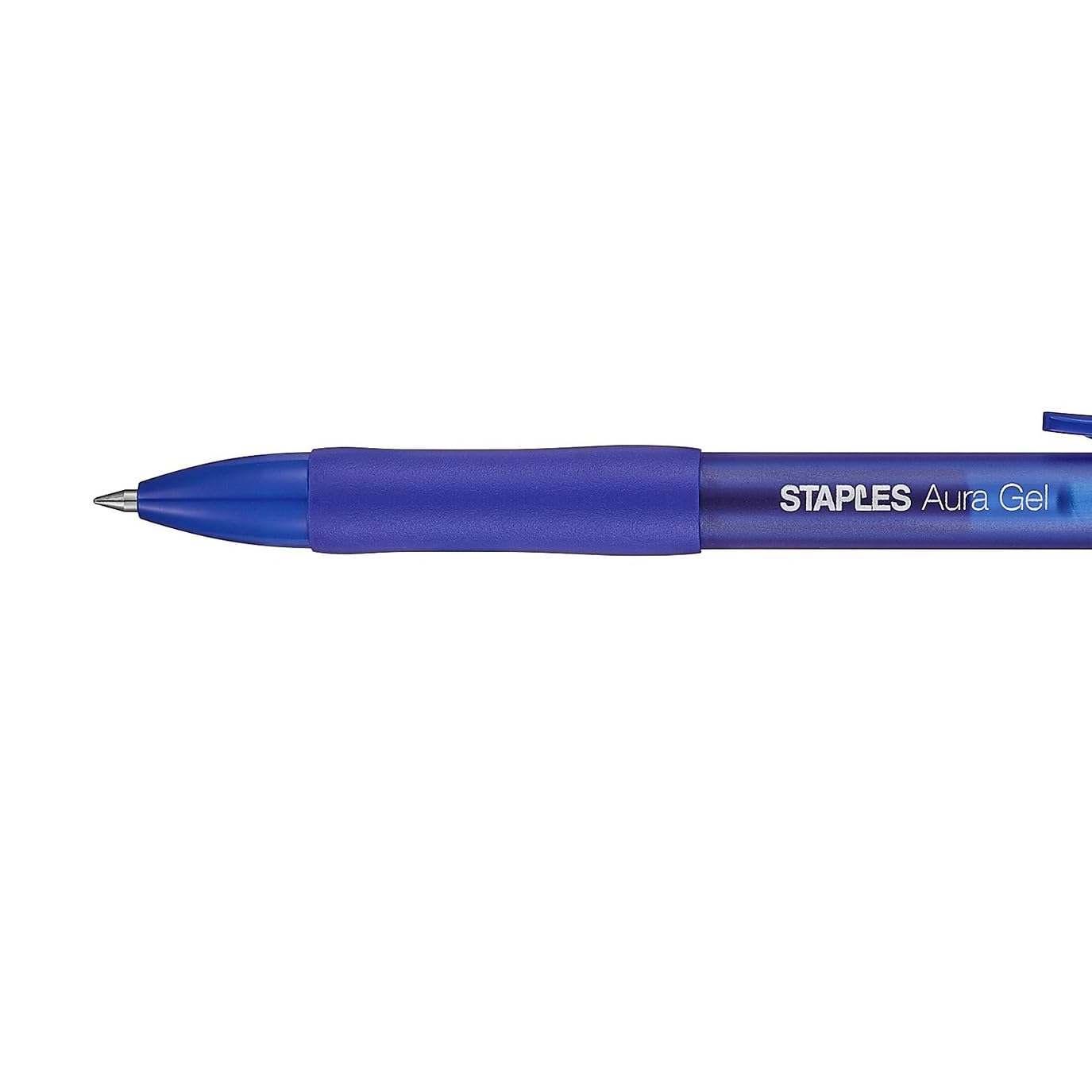 Staples Aura Retractable Gel Pens, Fine 0.5mm, Blue Ink, 36-Pack