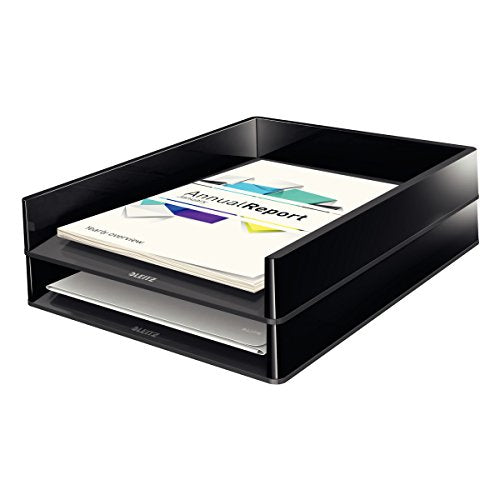 Leitz A4 Letter Tray, Black/Grey, Dual Colour Range, 53610095