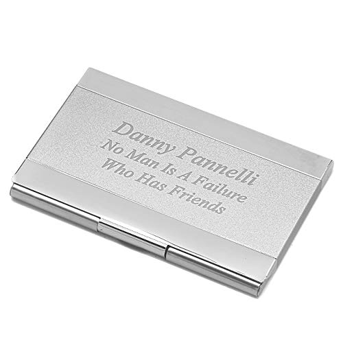 Executive Gift Shoppe | Custom Engraved Two Tone Business Card Holder for Men and Women
