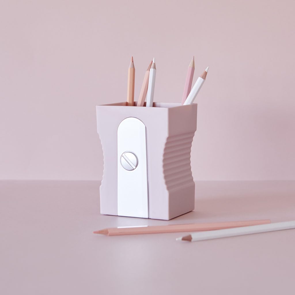 Balvi Sharpener Pencil Pot Light Pink Original Fun Pencil Pot for Pencils in the Shape of a Tai