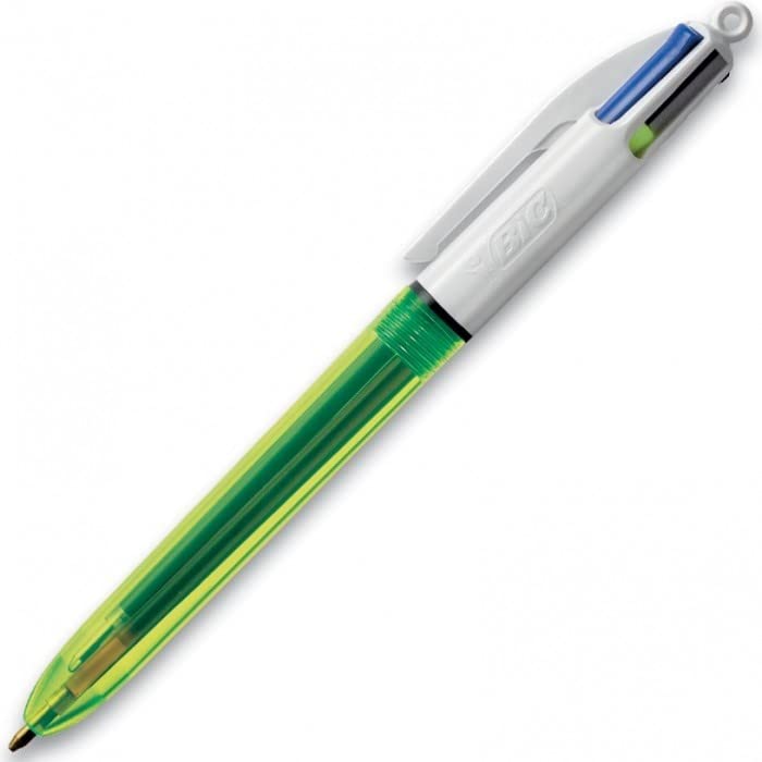Bic 4 Colour Fluo Black/Blue/Red/Yellow Highlighter Pack 12