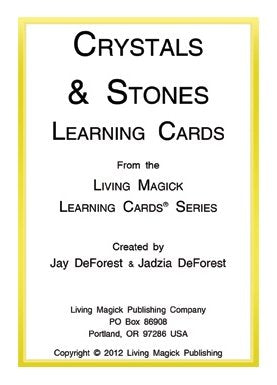 Crystals & Stones Learning Cards - Living Magick Learning Card Series - Self Study Flash Cards