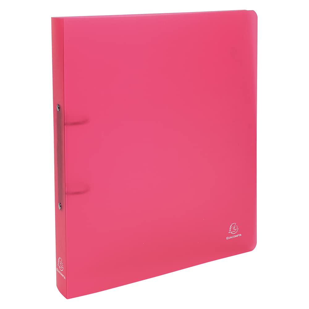 Exacompta Chromaline PP Semi-Rigid Ring Binder, A4+, 2 Rings, 40mm Spine - Red