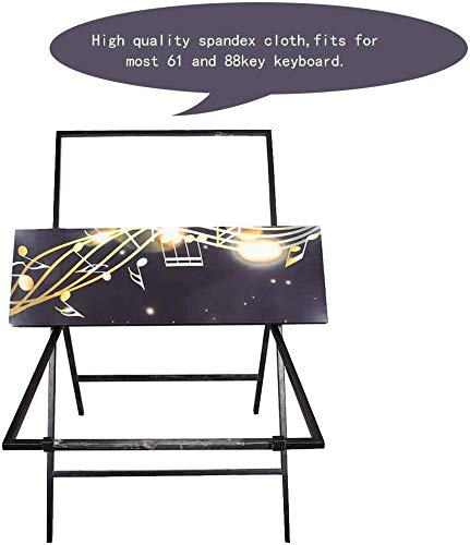 Stretchable Piano Keyboard Dust Cover for 61/88 Keys - Electronic Music Dirt-Proof Cover With