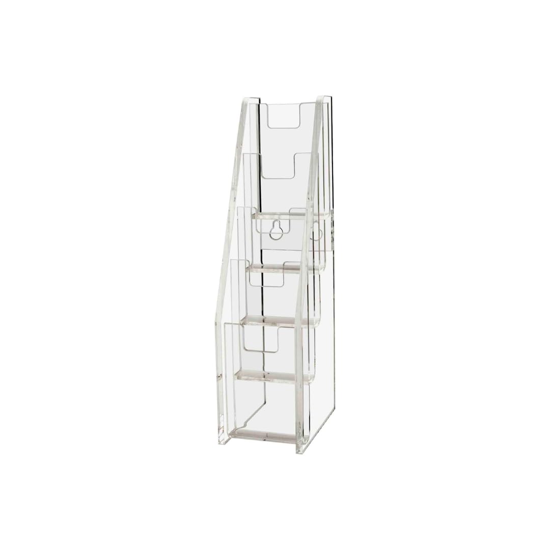 Marketing Holders Business Card Holder Clear Plastic 5 Tier 5 Pocket Vertical Multi Slot Display