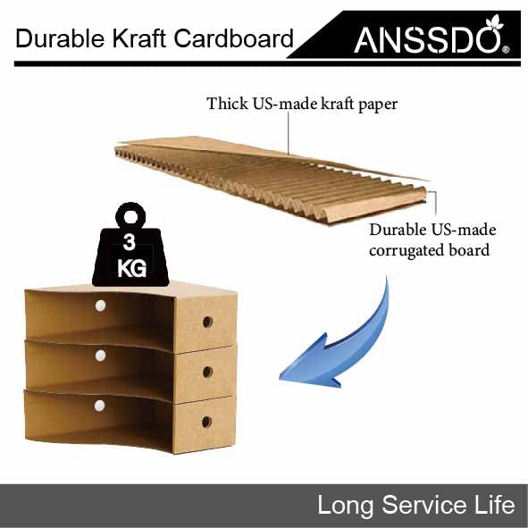 ANSSDO12 Pack Brown Kraft Cardboard Magazine Holder Bulk