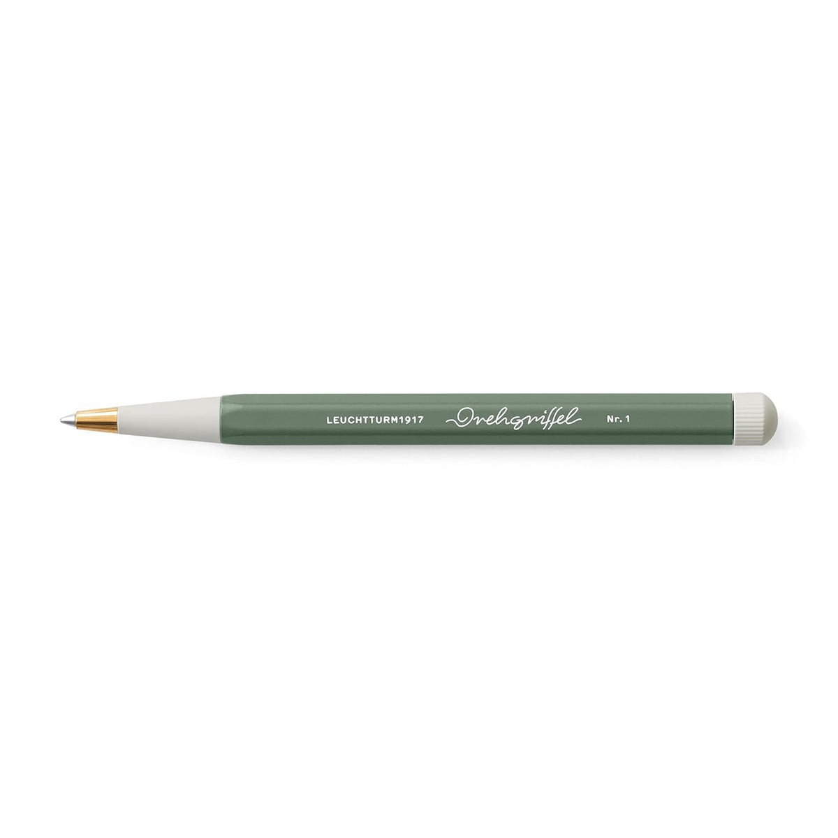 LEUCHTTURM1917 - Drehgriffel Writing Pen (Olive) - Ballpoint Pen with Royal Blue Ink Included