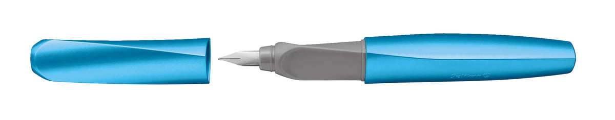 Pelikan Twist Fountain Pen with 2 Ink Cartridges, Medium Nib, Frost Blue, Boxed (811255)