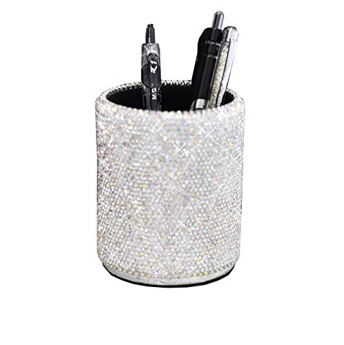 Bestbling crystal Pencil Pen Pot Holder Box Bling Rhinestone Pen organizer Holder Cosmetic Pen