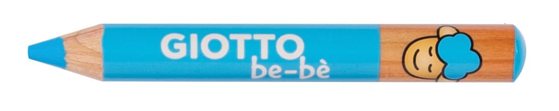 GIOTTO be-bè Large Colouring Pencils Set, 6 Assorted Colours, Super Washable, Suitable for Ages 2+