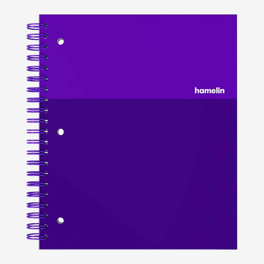 Hamelin, College Ruled Notebook/Journal, 8.5inx11in, Spiral bound, Hardcover, 1 Subject Notebook