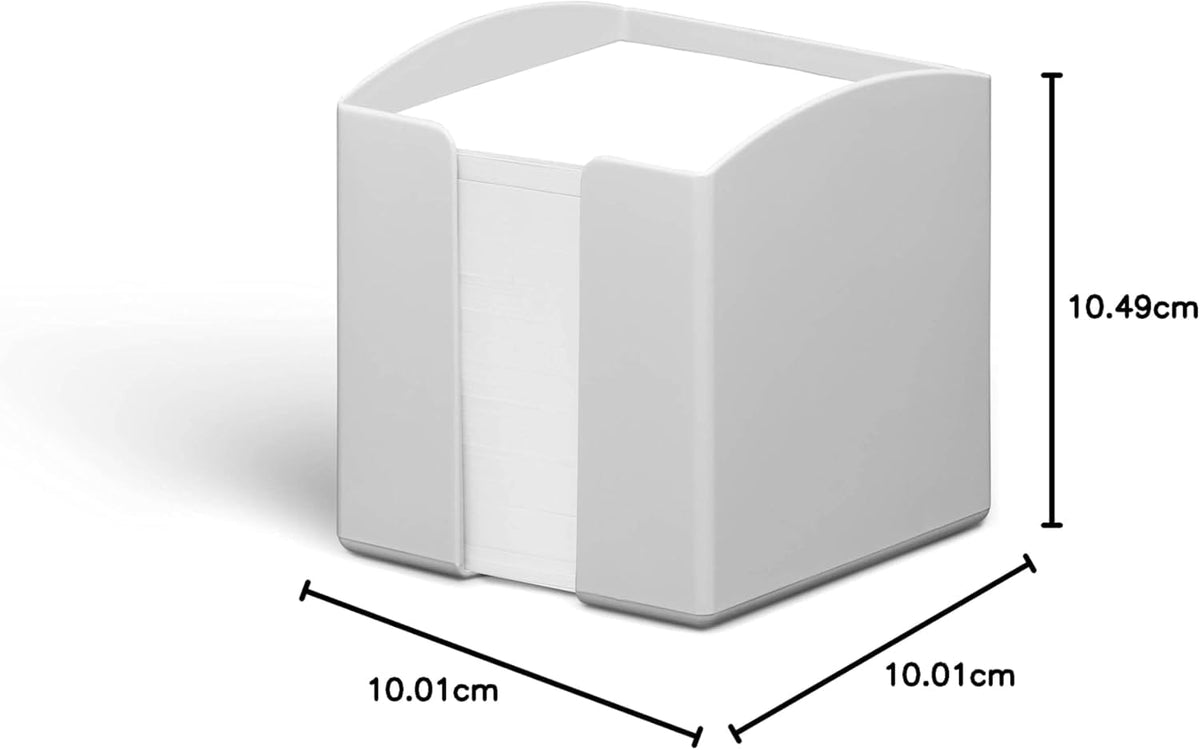 Durable Eco-Friendly Note Box, Includes 800 Blank Sheets, Grey