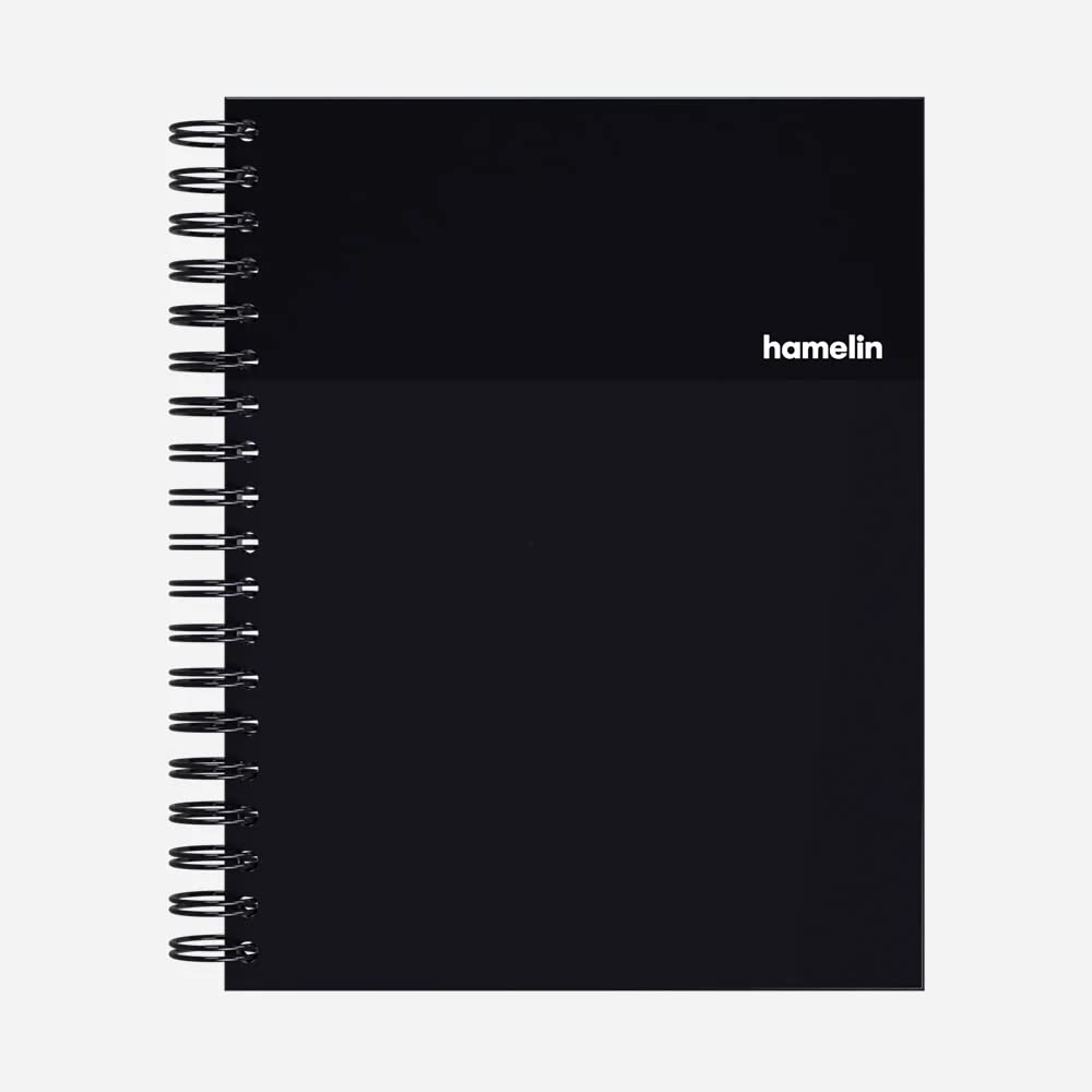 Hamelin, Spiral Notebook, 8x10in, College Ruled, Hardcover, 75 shts/150 Pgs, 1 Subject Notebook