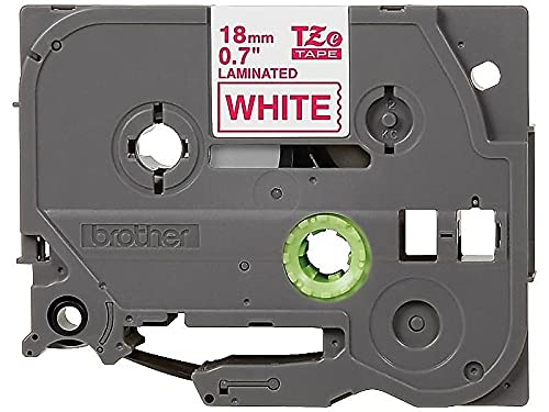 Brother Genuine P-Touch TZE-242 Tape, 18mm (0.7 " ) Standard Laminated P-Touch Tape, Red on White