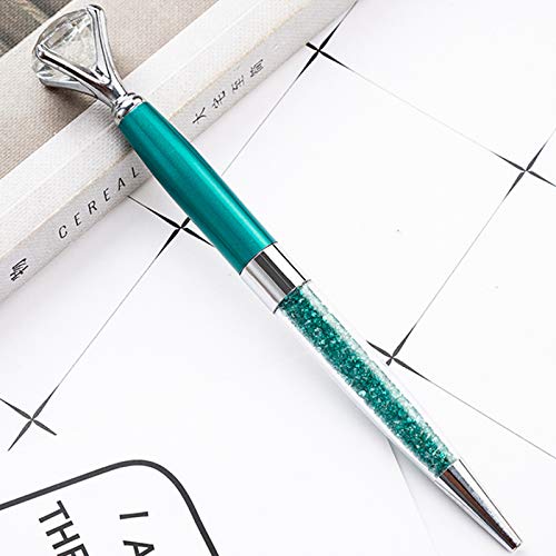 U Scinan 3Pcs Big Diamond Pen Crystal Metal Ballpoint Pens 0.5mm Black Ink Advertising Gif Pen