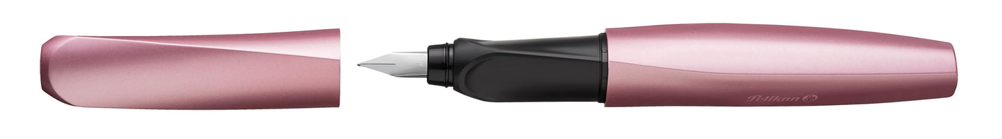 Pelikan Twist Fountain Pen with 1 Ink Cartridge, Medium Nib, Girly Rose, Boxed (806251)