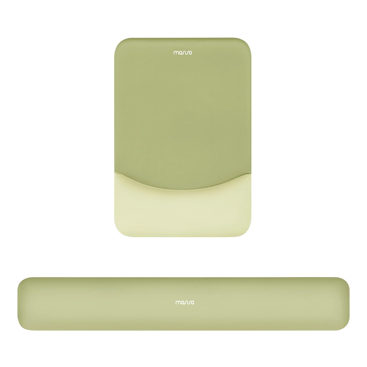 MOSISO Wrist Rest Support Mouse Pad & Keyboard Set, Olive Green