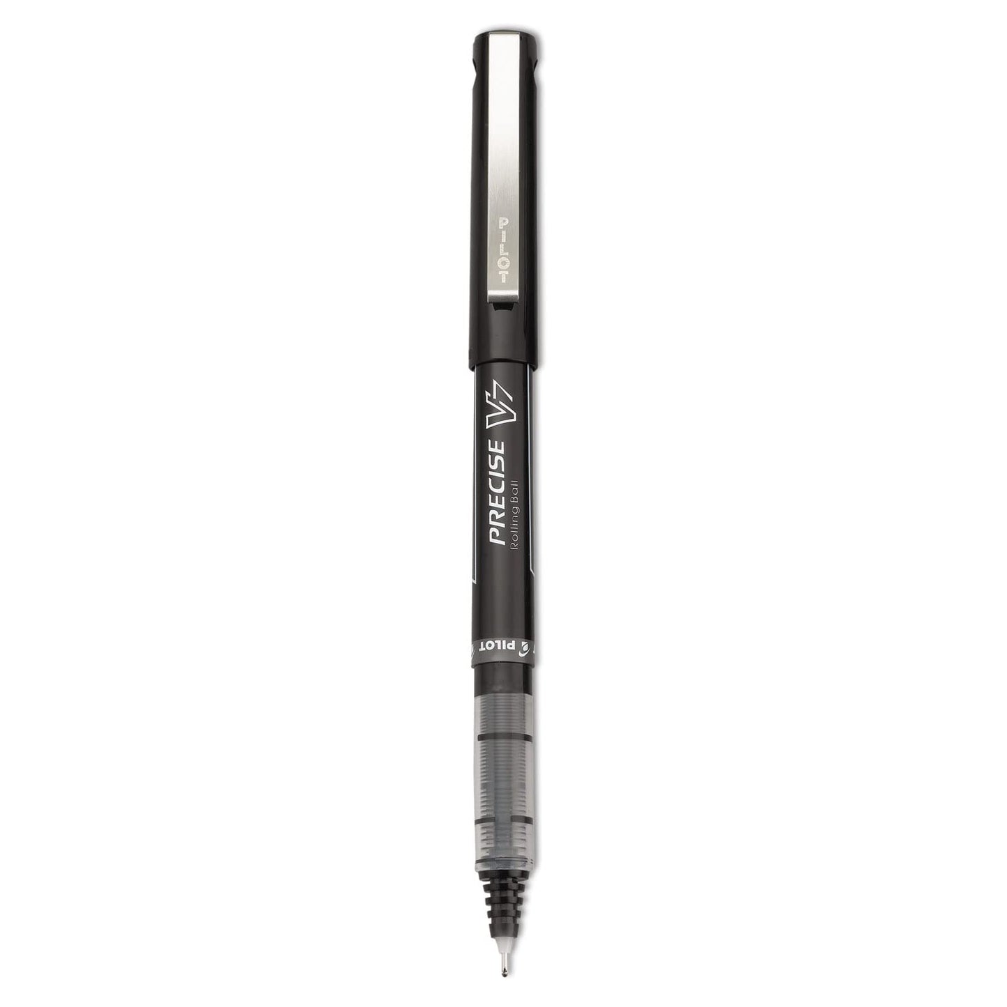 PILOT Precise V7 Stick Liquid Ink Rolling Ball Stick Pens, Fine Point (0.7mm) Black Ink, 12-Pack