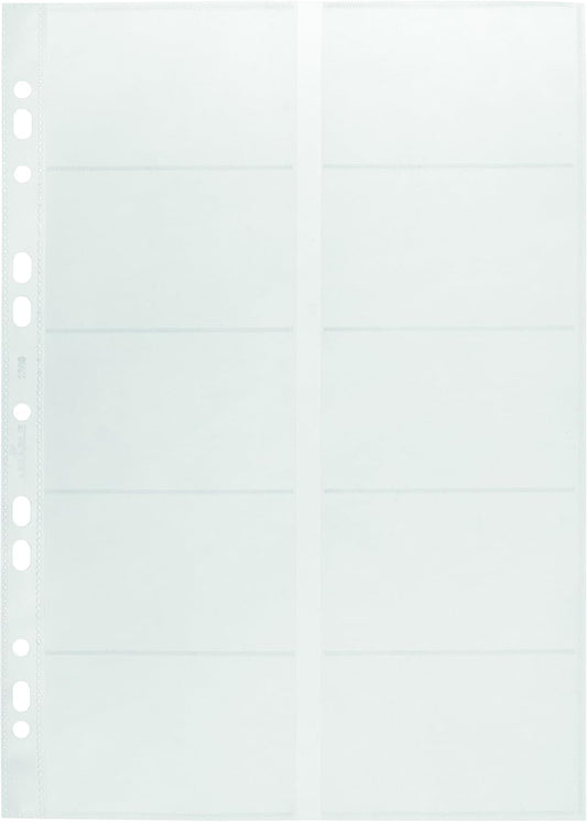 Durable Visifix Refill Set for A4 Business Card Album | Capacity for 200 Cards | Slots Measure 57 x