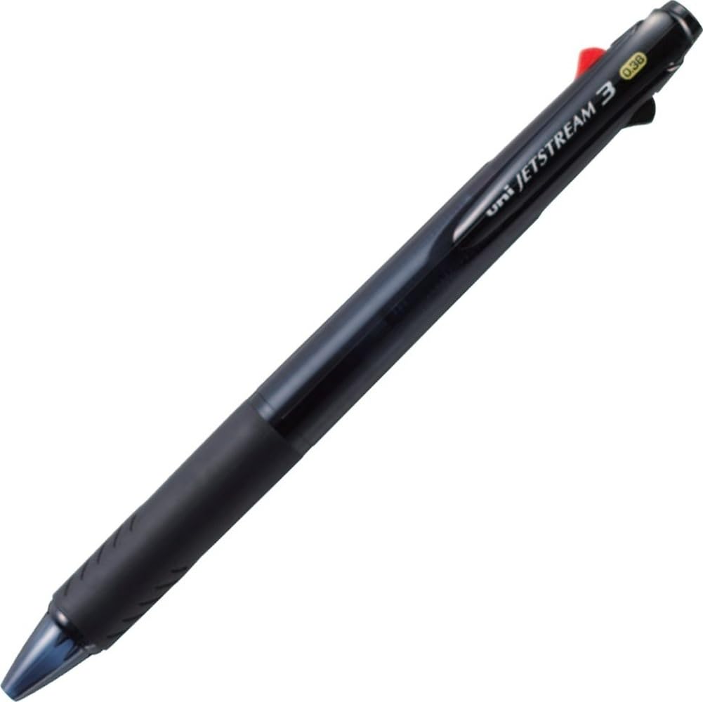 Mitsubishi Pencil Jetstream SXE340038PT24 Tri-Color Ballpoint Pen, 0.38, Transparent Black, Pack