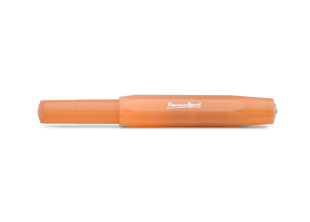 Kaweco Frosted Sport Fountain Pen - Soft Mandarin, Broad