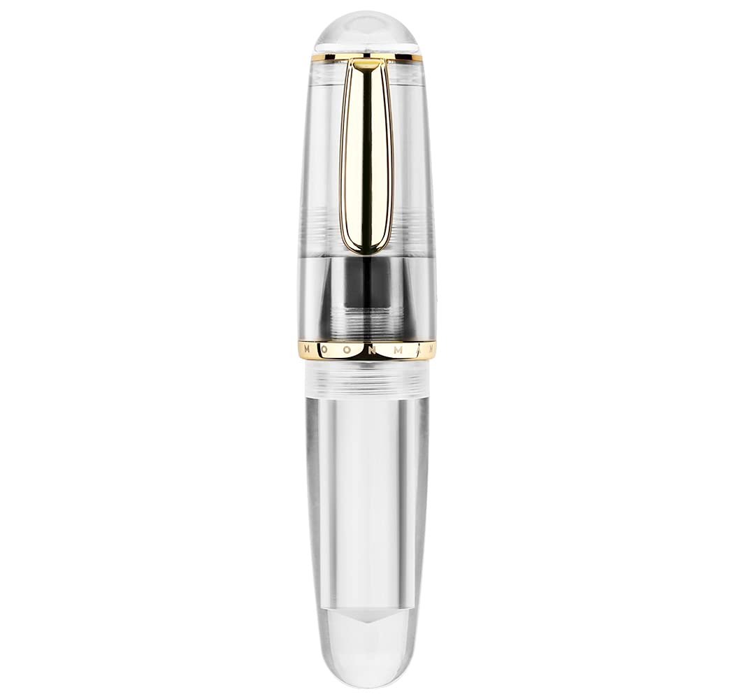 MAJOHN Q1 Mini Eyedropper Filling Fountain Pen, Iridium Nib Pocket Pen with Gift Box, Palm Short