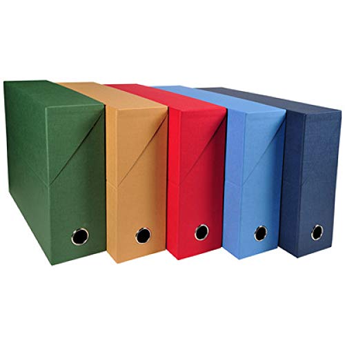 Exacompta - Ref 89529E - Canvas Transfer Box - 250 x 330mm in Size, Suitable for Storing A4
