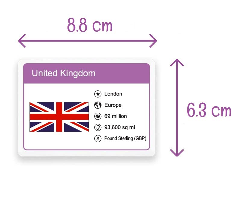 Little Wigwam Flags of The World Flash Cards - Set of 216 Flags + Country Information