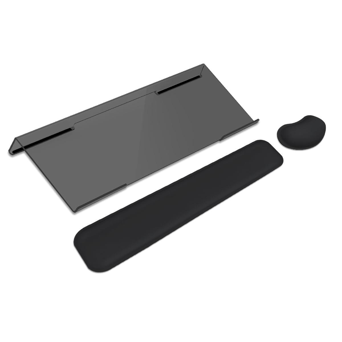 Computer Keyboard Wrist Rest Stand Set for Desktop, Keyboard Holder Easy Typing with Wrist Pad for