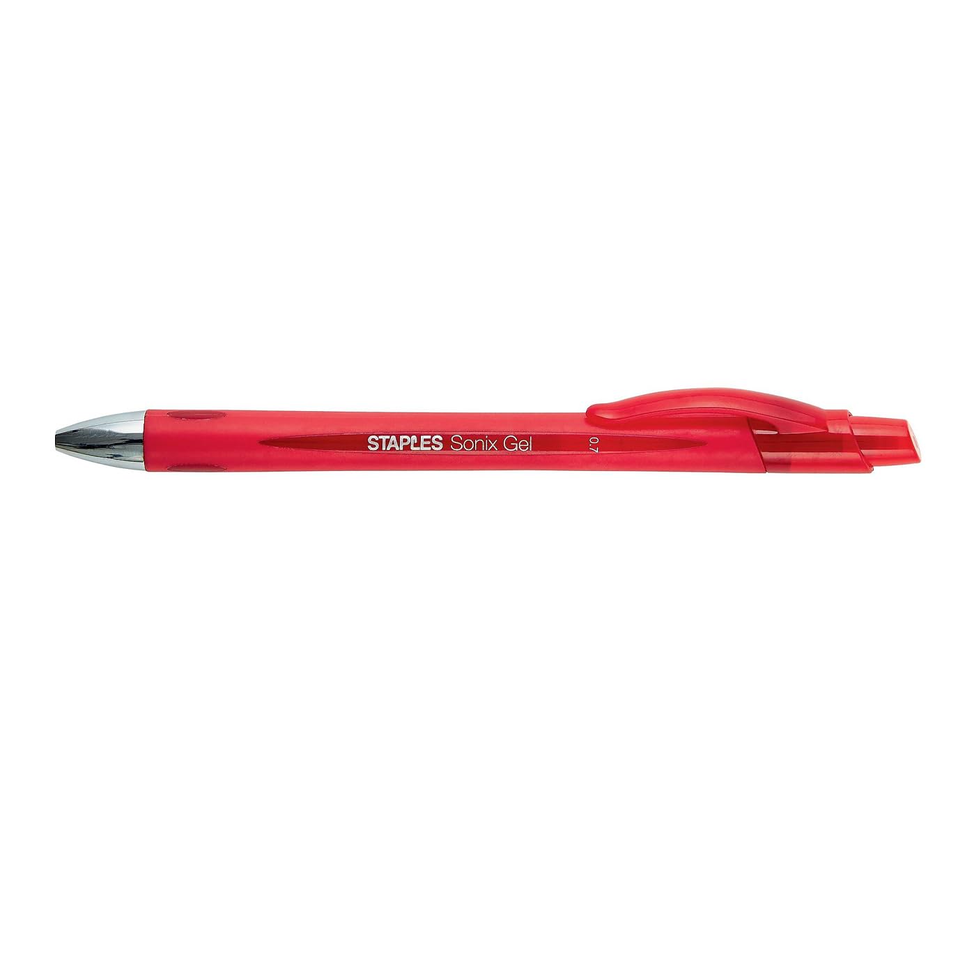 Staples Sonix Retractable Gel Pens, Medium 0.7mm, Red Ink, 36-Pack