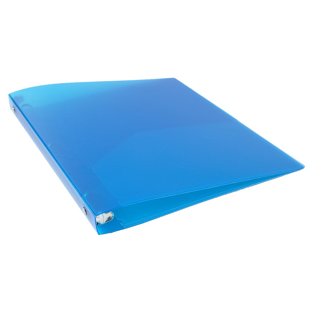 JAM PAPER Plastic 0.5 inch Binders - Assorted 3 Ring Binders (Red, Blue, Green & Orange) - 4/Pack