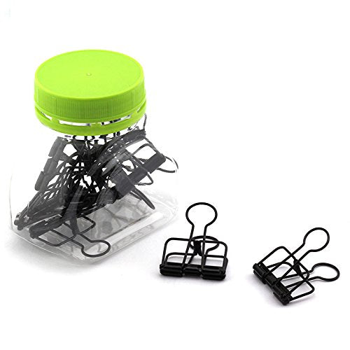 12-Pack Medium Metal Wire Binder Clips, Office Supplier School Accessories,Colorful Hollow Out