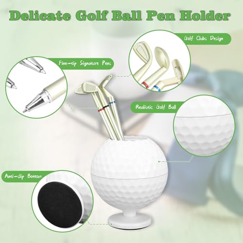 Keenso Ball Pen Set, Model Pen Holder with 3 PCS Ballpoint Pens, Personalized Desktop Mini Ball Pen