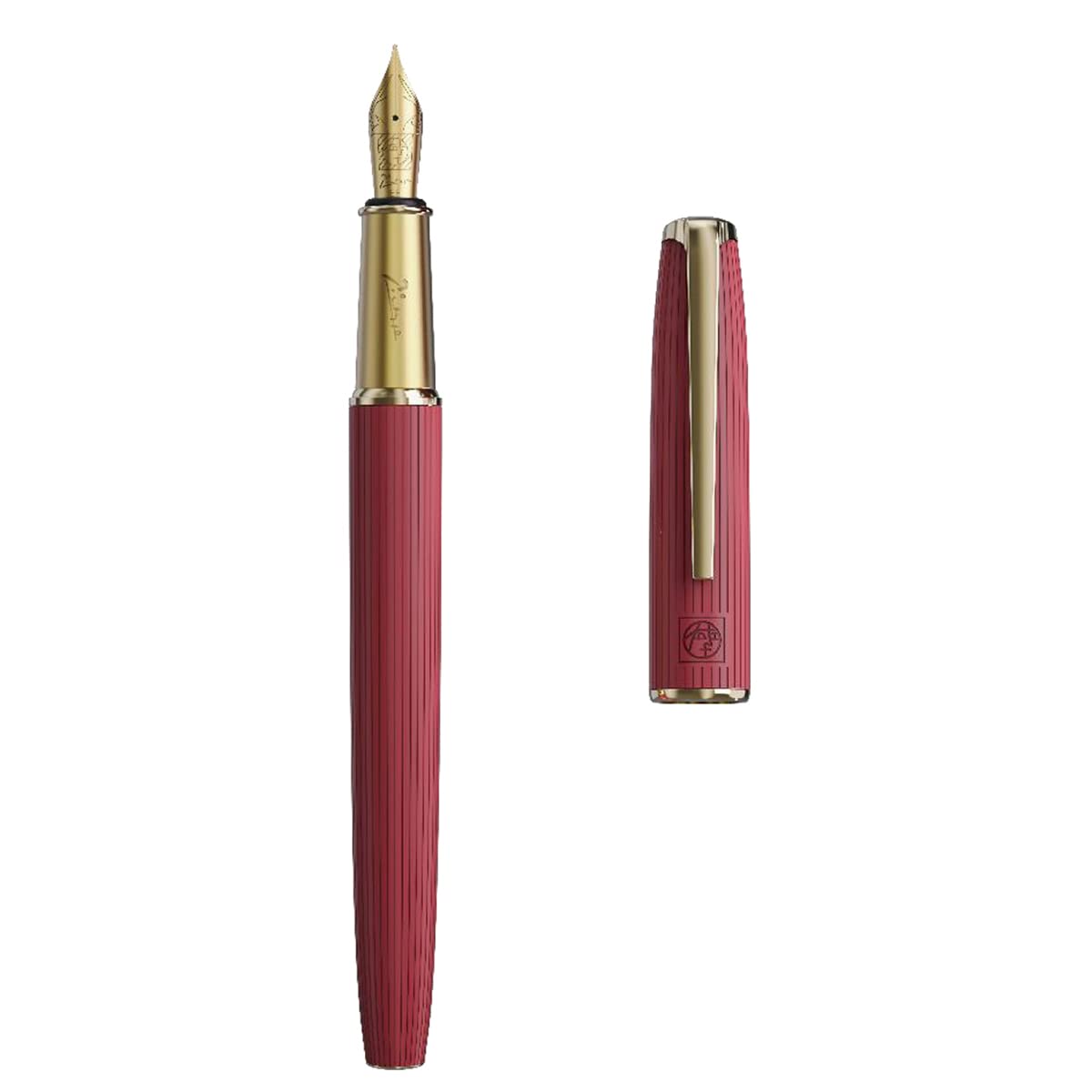 erofa Picasso 916 Red Strips Fountain Pen with Box Writing Pen Set Extra Fine Nib Office Business