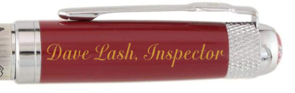 Hattricks Goodimpression HERO'S LEGACY FIREFIGHTER INK PEN – Personalized Red & Pewter Ballpoint