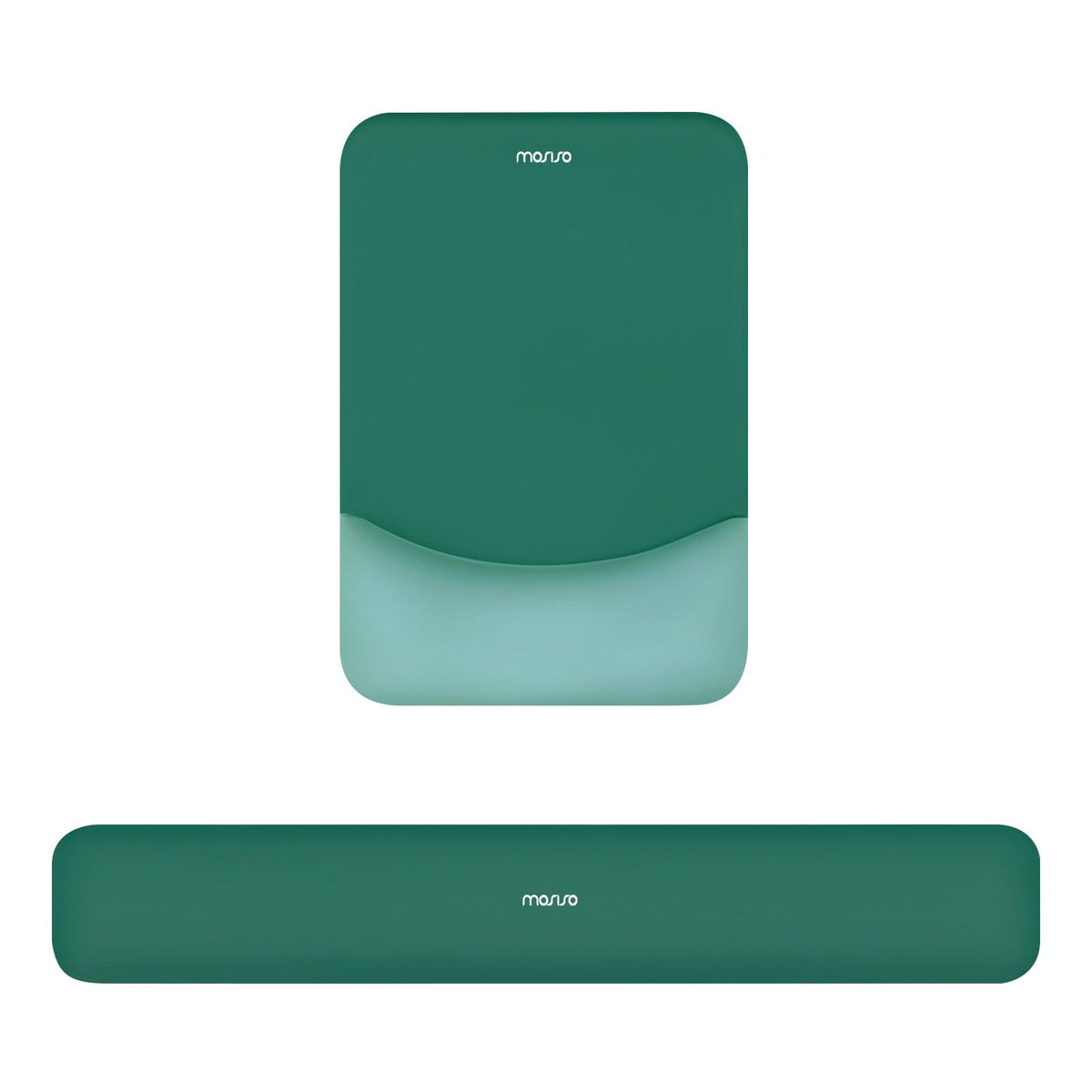 MOSISO Wrist Rest Support Mouse Pad & Keyboard Set, Peacock Green