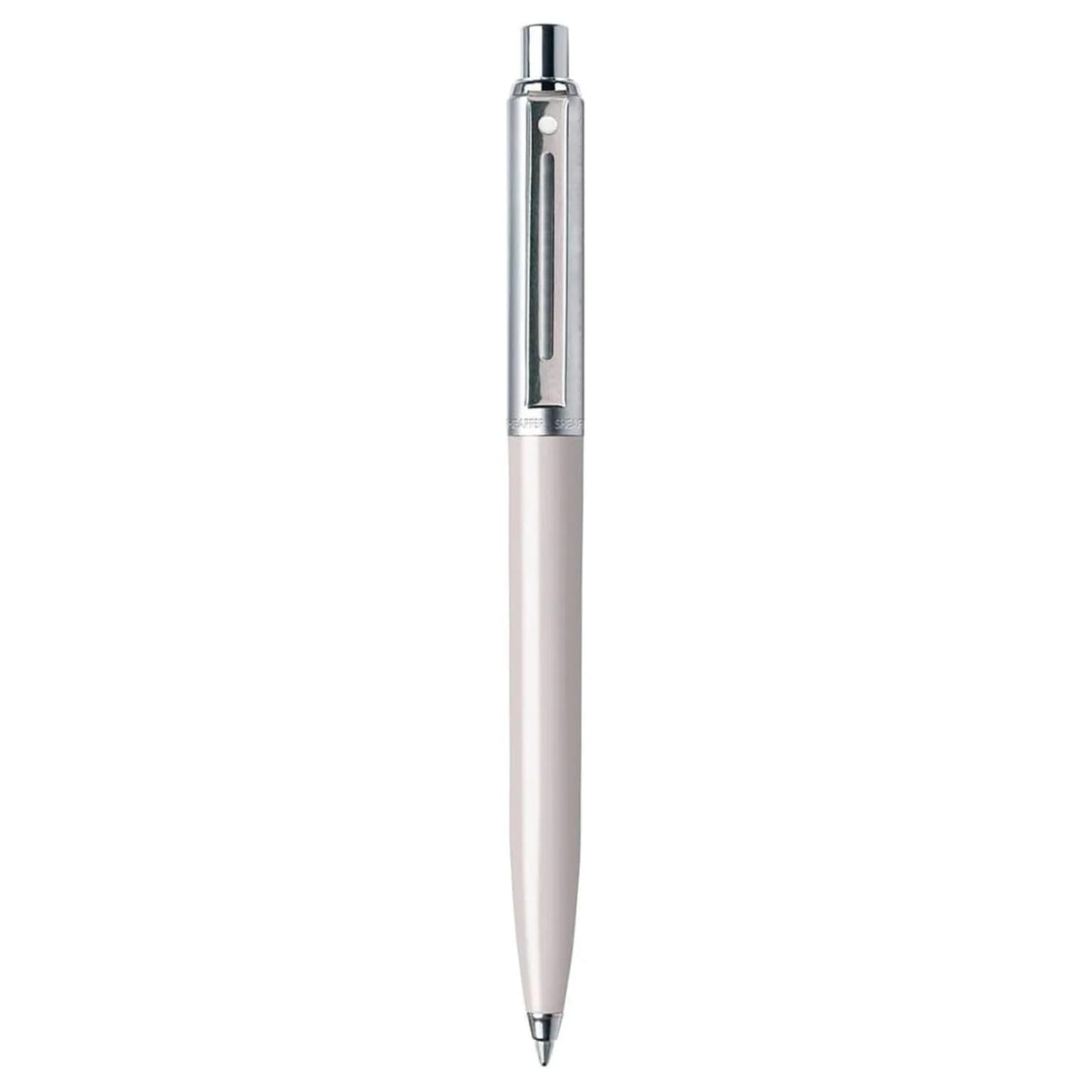 Sheaffer Sentinel White Ballpoint Pen with Chrome Trim