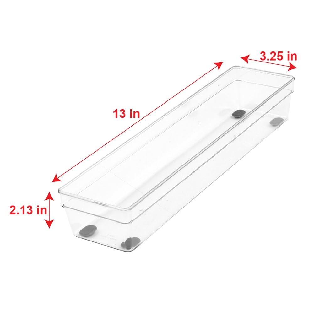 Glad Plastic Drawer Storage Tray – Heavy Duty Organizer Bin for Home, Kitchen, Bath, Bedroom