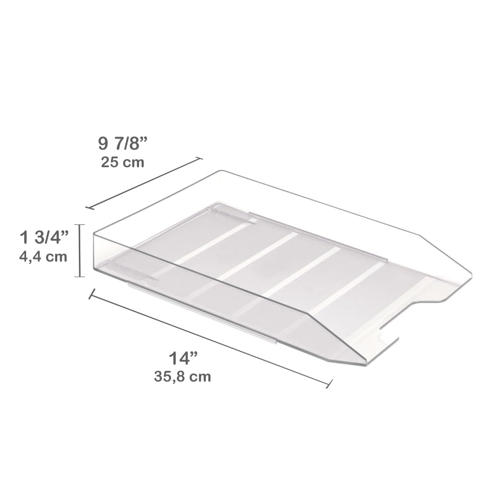 Acrimet Stackable Letter Tray Front Load, Letter Size, Stacking Document Desk Office Paper