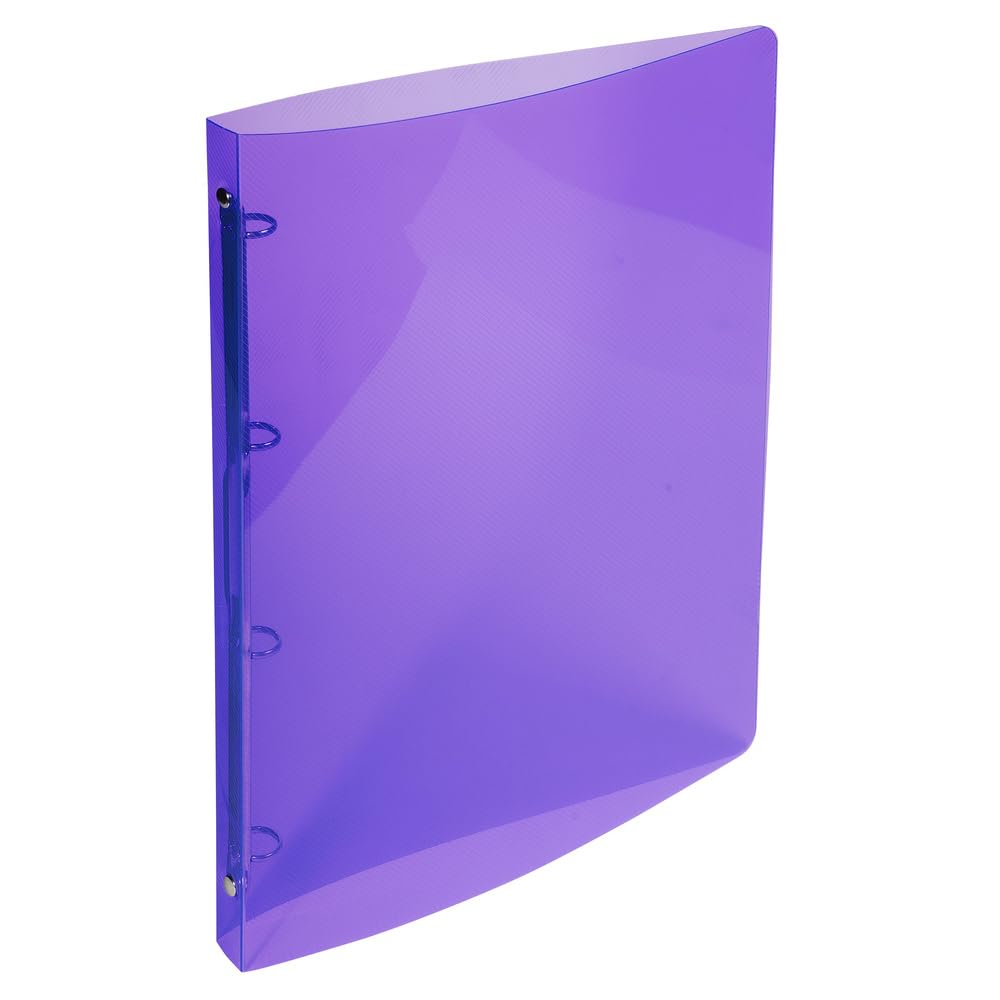 Exacompta PP Crystal Ring Binder, A4, 4 Ring, 15 mm Spine, Assorted Colours, Pack of 30