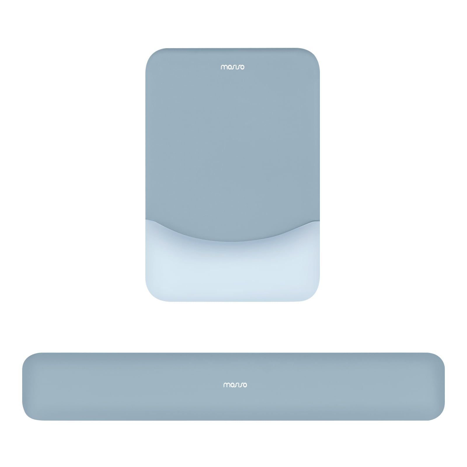 MOSISO Wrist Rest Support Mouse Pad & Keyboard Set, Aquamarine