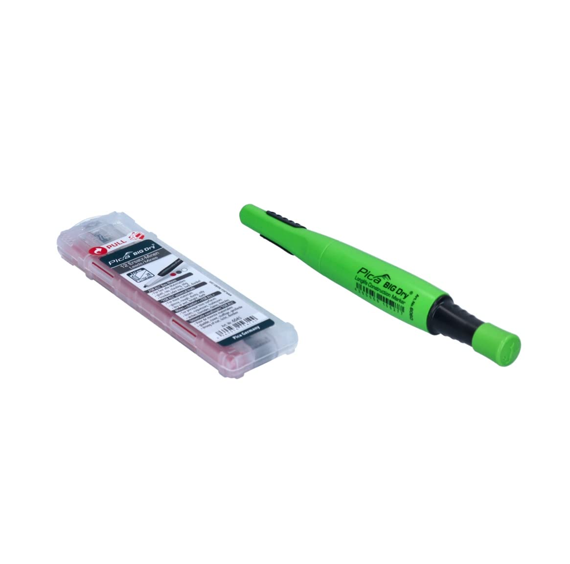 Pica 6095 Marker/Deep Hole Marker Value Box Pen Big Dry, 1 x Refill Water Soluble "Red" and "White"